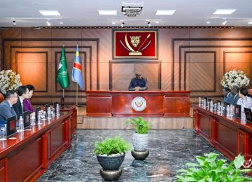 Félix Tshisekedi et la délégation chinoise 