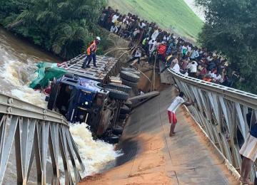 Photo du pont Bundwe effondré sur la RN1 dans le territoire de Bukama lundi 1 septembre 2025