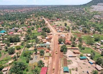 Vue aérienne sur la cité minière de Durba en province du Haut-uele, dans l'Est de la RDC