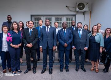 Photo prise  à l'issue de leur rencontre avec la délégation de l'ONU à Kinshasa 