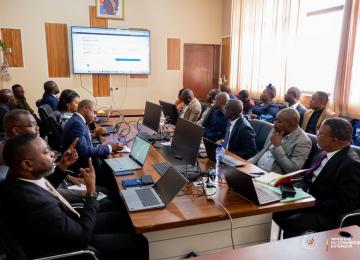 Lors du lancement officiel de la dématérialisation des procédures d’import-export à Kinshasa 