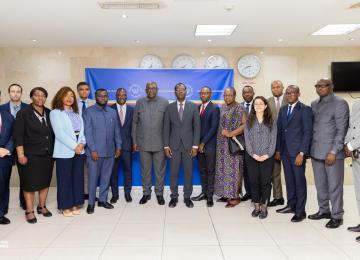 Ministre de Mines Watum Kakbamba et la délégation du Fonds monétaire international