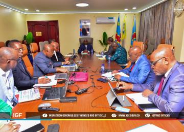 Rencontre entre les responsables de regies financières et l'Inspection générale de Finances le 14 novembre 2025 à Kinshasa 