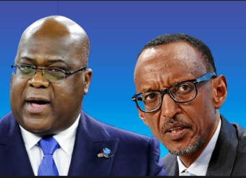 Félix Tshisekedi et Paul Kagame, respectivement président de la RDC et du Rwanda 