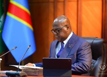 Félix Tshisekedi, lors de la 74è réunion du conseil des ministres 
