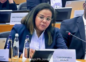 La ministre Thérèse Kaikwamba Wagner à l'ONU.