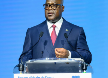 Le président Félix Antoine Tshisekedi au Forum africain sur l'eau, à Ndjamena.