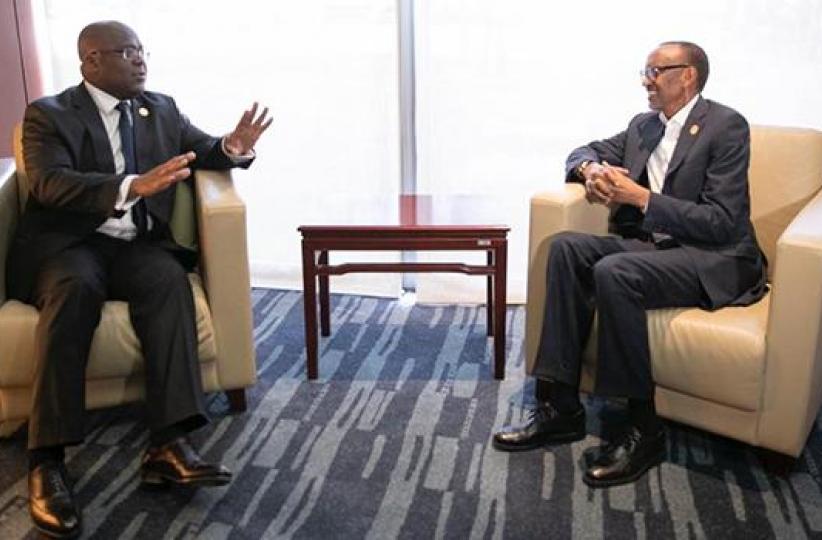 Félix Tshisekedi et Paul Kagame