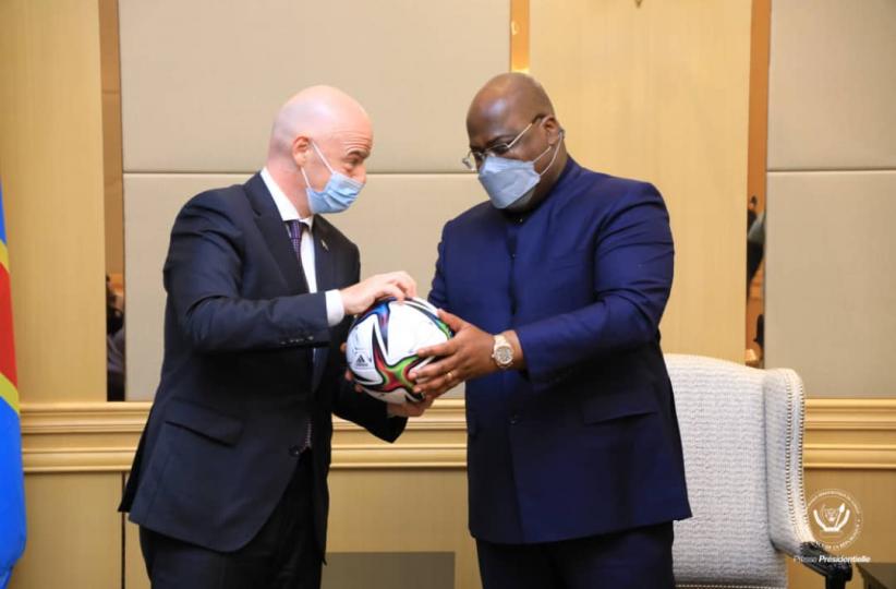 Le président de la FIFA et Félix Tshisekedi 