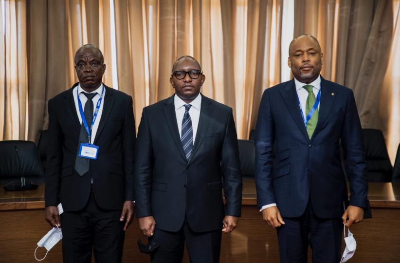 Le premier ministre Sama Lukonde et le sénateur Mobutu Viala. Ph. Droits tiers. 