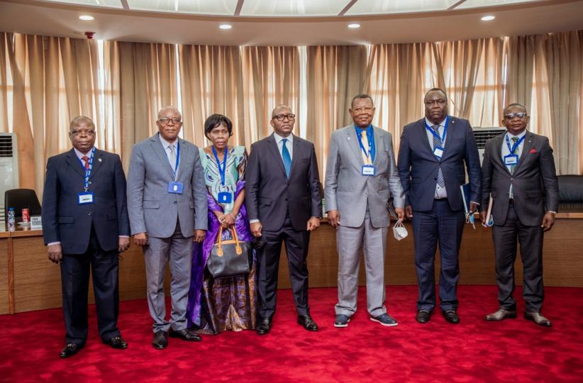 Le premier ministre et la délégation du regroupement politique Action des Alliés pour l’Amélioration des conditions de vie des Congolais (AAAC). Ph. droits tiers.