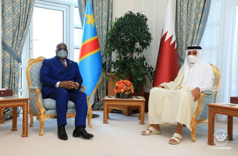 Félix Tshisekedi et l'Emir du Qatar 