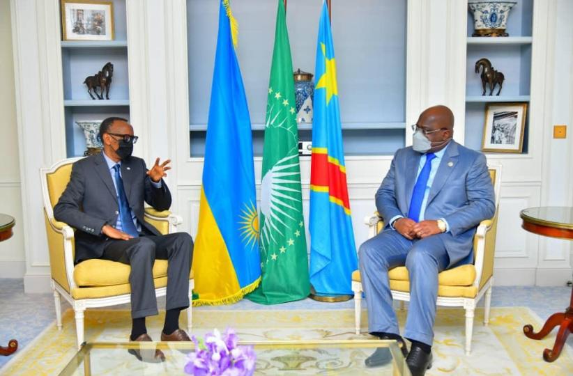 Félix Tshisekedi et Paul Kagame au sommet de Paris sur le financement des économies africaines. Ph. Droits tiers.