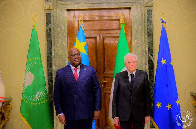 Le président Félix Tshisekedi et son homologue Italien Mattarella