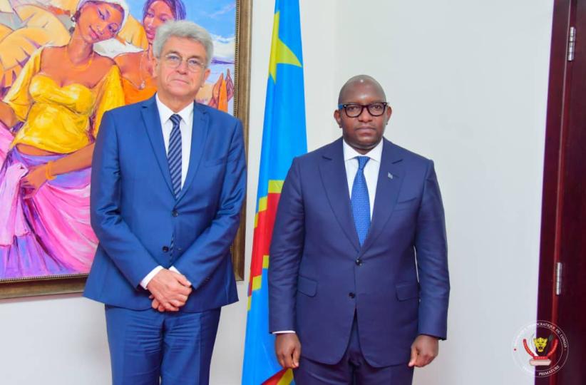 Le nouvel ambassadeur de France et le Premier Ministre Sama Lukonde 