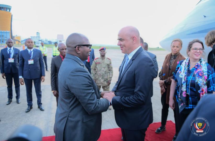 Il a été accueilli à l'aeroport de N'djili par le Premier Ministre Sama Lukonde 