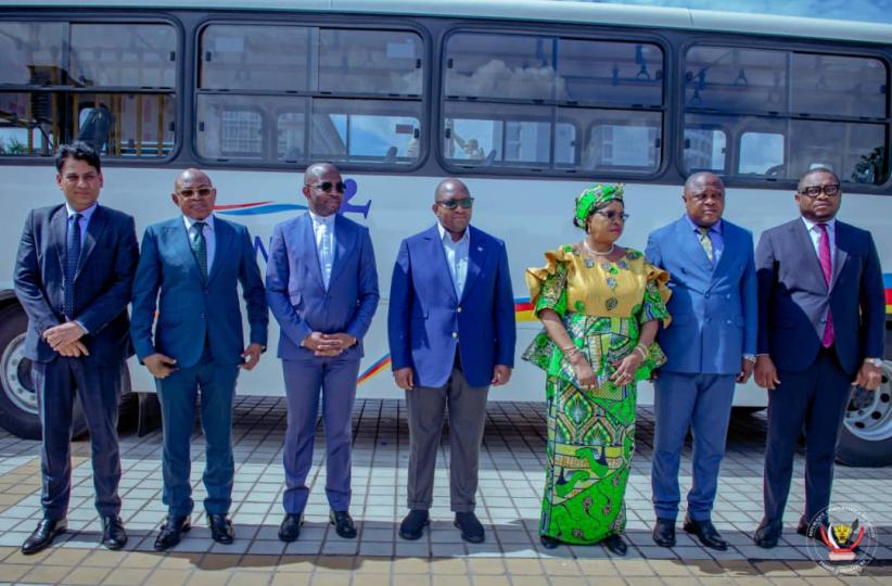 C'est le Premier Ministre Sama Lukonde qui a réceptionné ces bus 