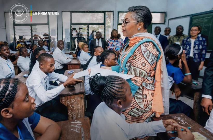 La Première Ministre Judith Suminwa a donné le go des examens d'Etat au Lycée Shaumba