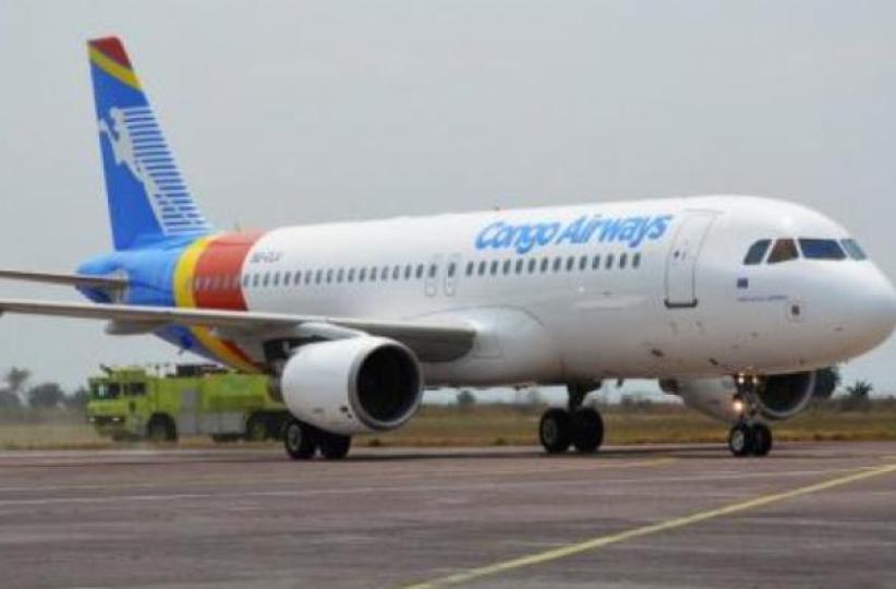 Un avion de Congo Airways sur le tarmac de l'aéroport de Ndjili. Photo d'ilustration