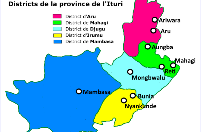 Carte de l'Ituri