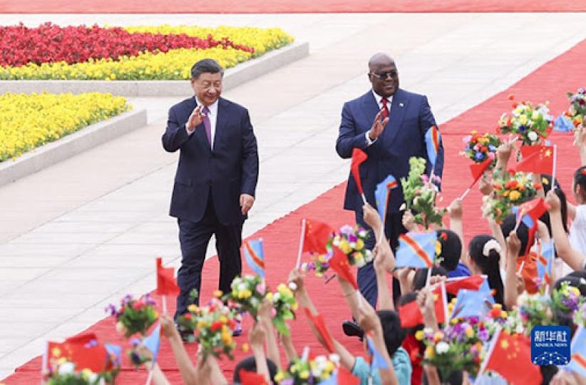 le président Félix Tshisekedi et son homologue Chinois Xi Jinping