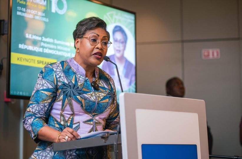 La Première ministre Judith Suminwa au Rebranding Africa Forum de Belgique 