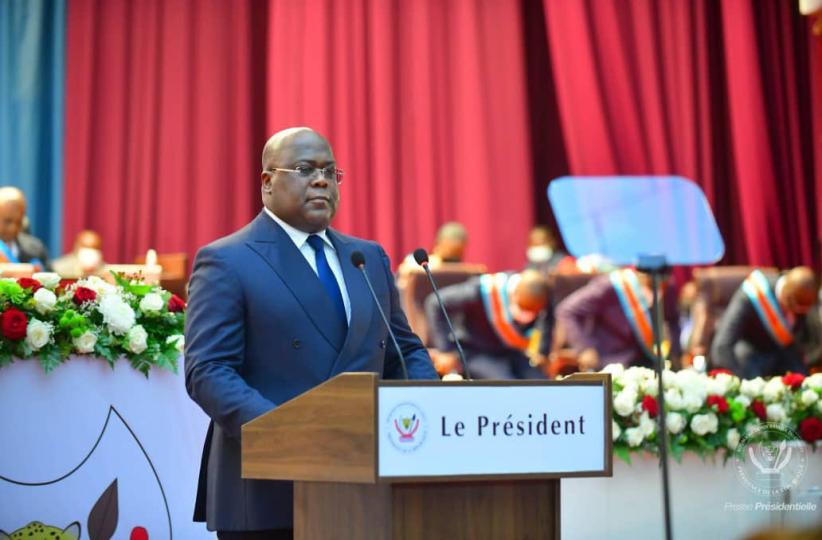 Félix Tshisekedi, lors du discours sur l'état de la nation