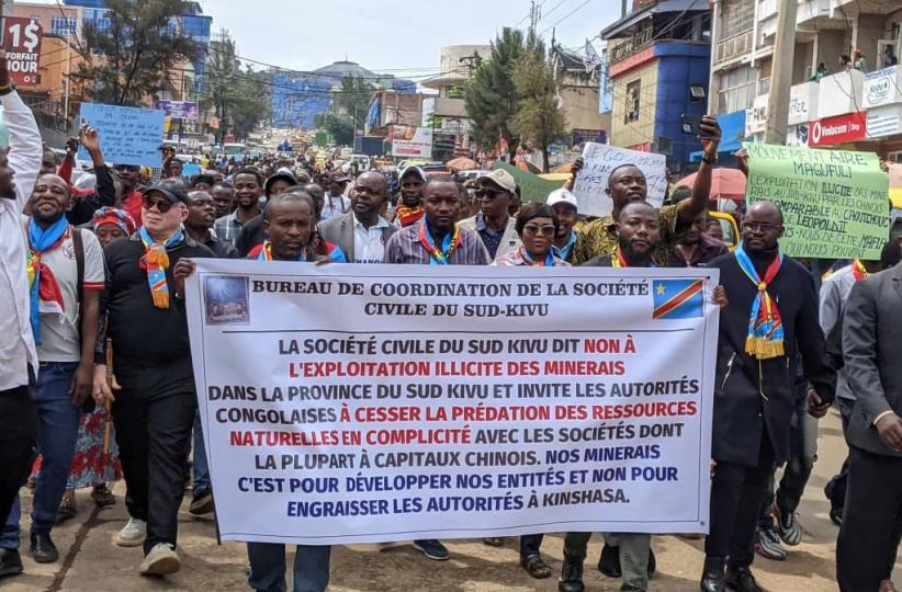 Manifestation de la société civile du Sud-Kivu. Pht. Droits tiers.