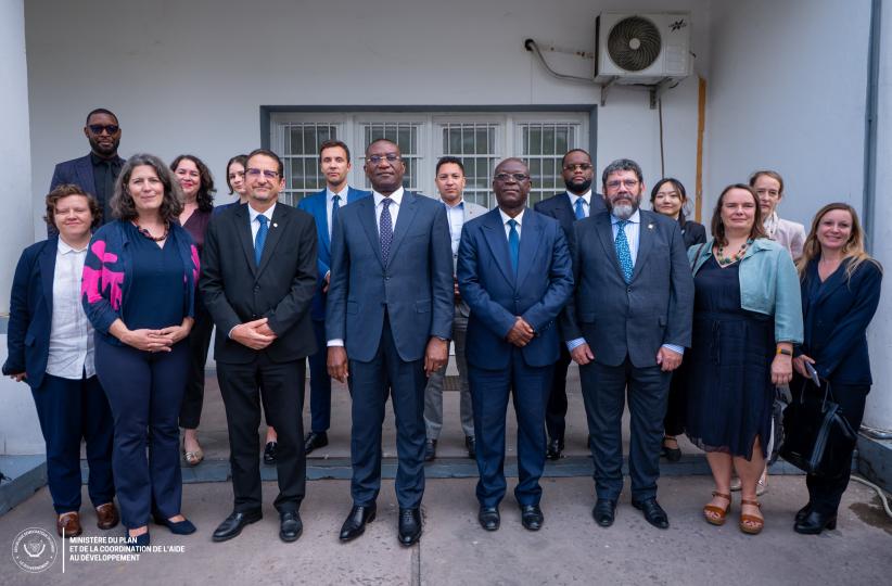 Photo prise  à l'issue de leur rencontre avec la délégation de l'ONU à Kinshasa 