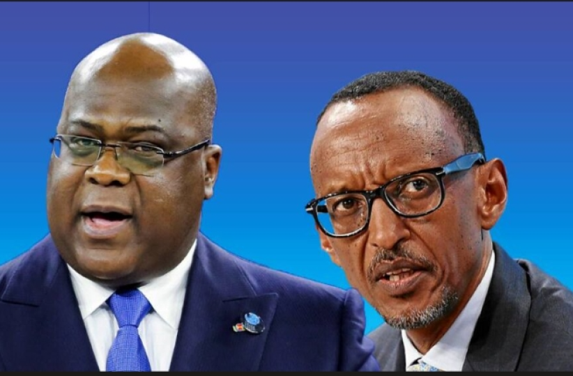 Félix Tshisekedi et Paul Kagame, respectivement président de la RDC et du Rwanda 